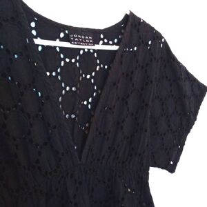 Jordan Taylor V-Neckline Eyelet Coverup, Top, Dress Women Size M